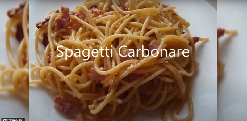 Włoskie Spaghetti Carbonare - sekretny minimalizm:-)